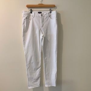 NYDJ White Ankle Jeans Size 10.